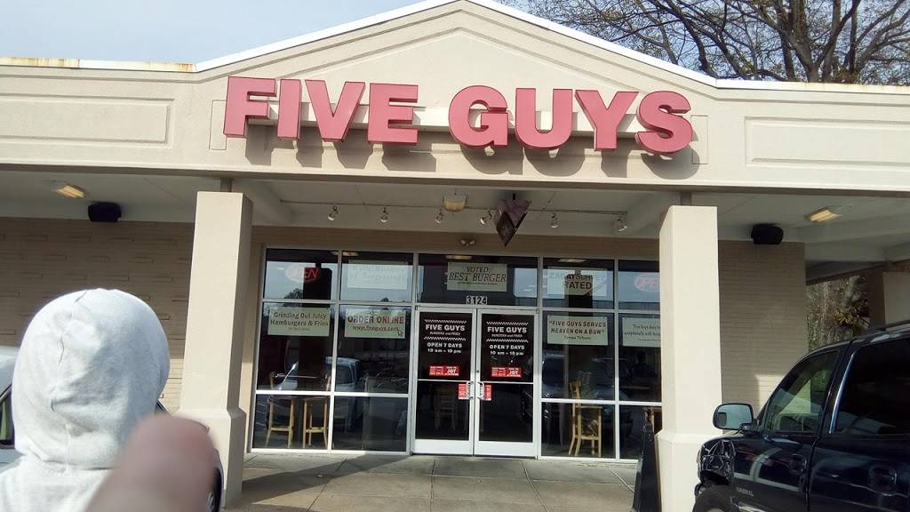 Five Guys | meal takeaway | 3124 Kathleen Ave, Greensboro, NC 27408, USA | 3368562201 OR +1 336-856-2201