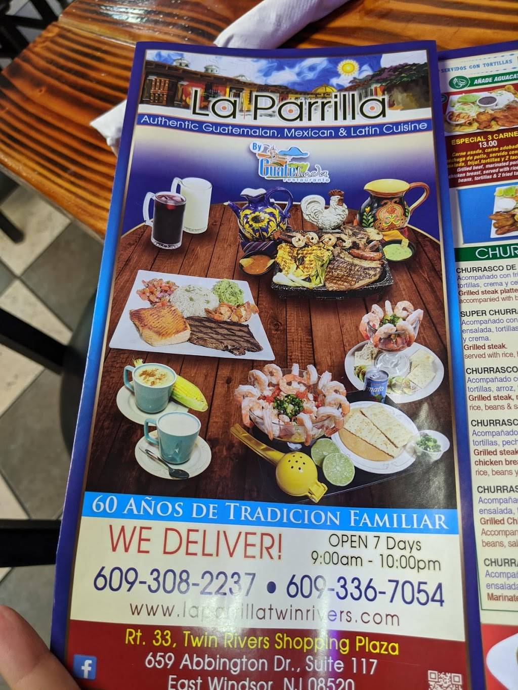 La Parrilla By Guatelinda | restaurant | 659 Abbington Dr suite 117, East Windsor, NJ 08520, USA | 6093082237 OR +1 609-308-2237