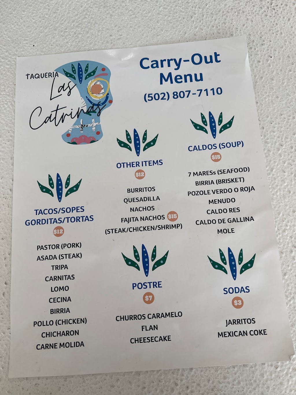 Las Catrinas Taqueria | restaurant | 4900 Poplar Level Rd, Louisville, KY 40219, USA | 5022909688 OR +1 502-290-9688