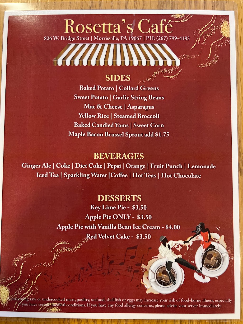 Rosettas Jazz Cafe | restaurant | 826 W Bridge St, Morrisville, PA 19067, USA | 2677994183 OR +1 267-799-4183