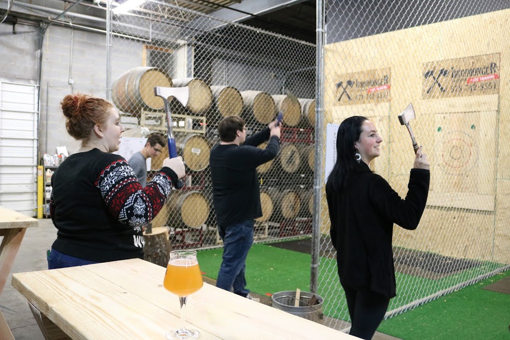 Ironmonger Taproom + Axe Throwing | restaurant | 2129 NW Pkwy SE #109, Marietta, GA 30067, USA | 4702318894 OR +1 470-231-8894