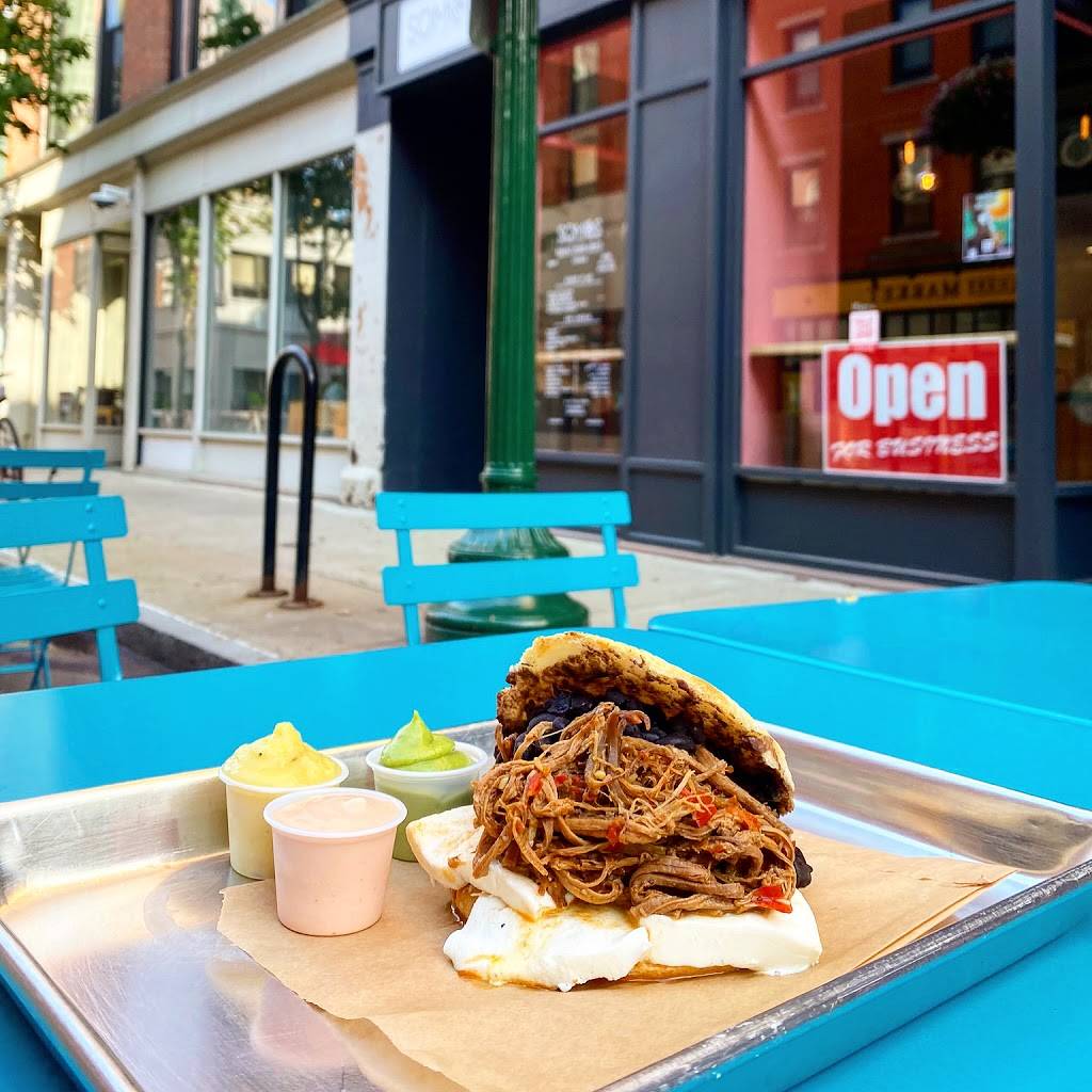 Somos Handcrafted Arepas | restaurant | 63 Orange St, New Haven, CT 06510, USA | 2038915592 OR +1 203-891-5592