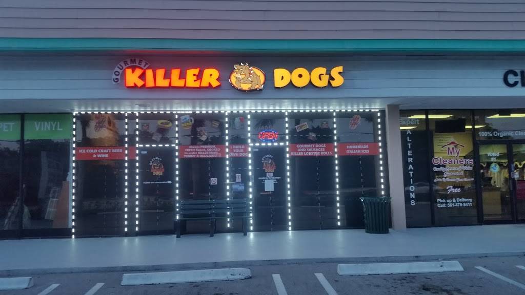 Gourmet Killer Dogs | restaurant | 4057 W Atlantic Ave, Delray Beach, FL 33445, USA | 9176563664 OR +1 917-656-3664