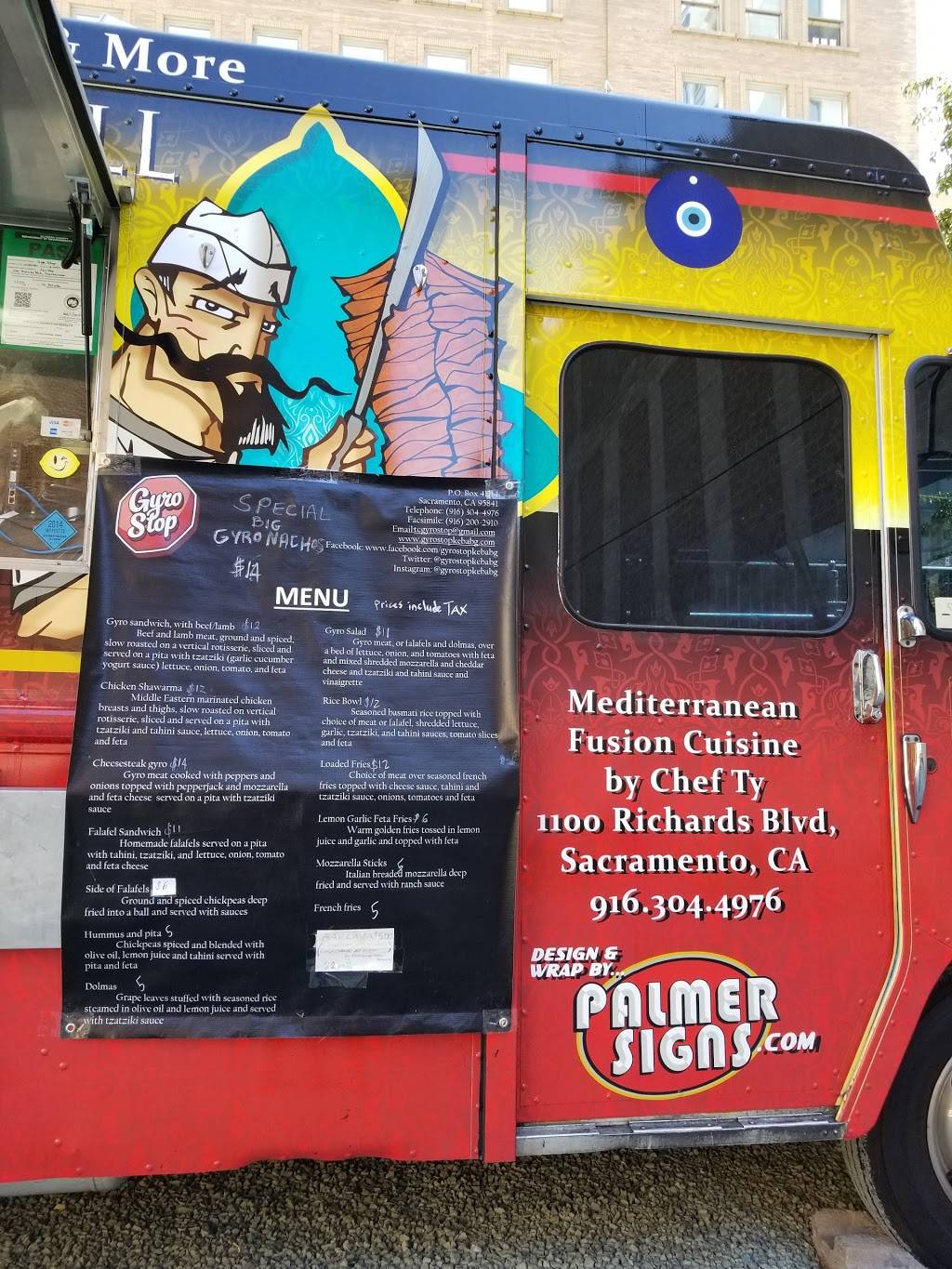 Gyro Stop | restaurant | 1100 Richards Blvd, Sacramento, CA 95811, USA | 9163044976 OR +1 916-304-4976