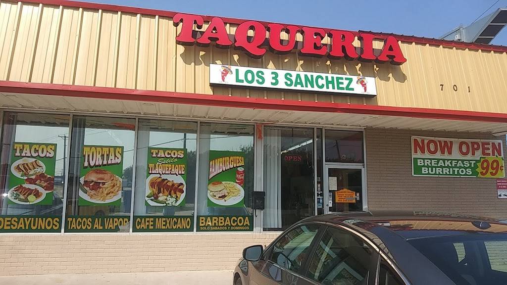 Los 3 Sanchez - Taquria | restaurant | 701 Military Pkwy, Mesquite, TX 75149, USA | 4692480357 OR +1 469-248-0357