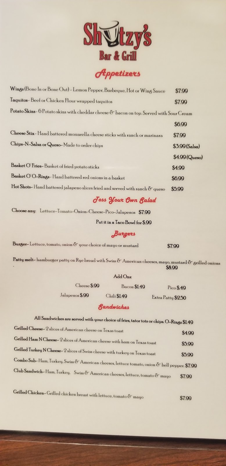 Shotzys Bar & Grill | restaurant | 3300 82nd St c, Lubbock, TX 79423, USA | 8069930043 OR +1 806-993-0043