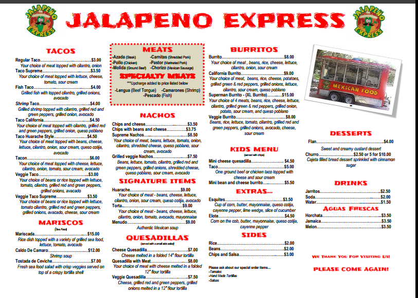 Jalapeño Express Restaurant | restaurant | 7406 Atlantic Blvd, Jacksonville, FL 32211, USA | 9045756029 OR +1 904-575-6029