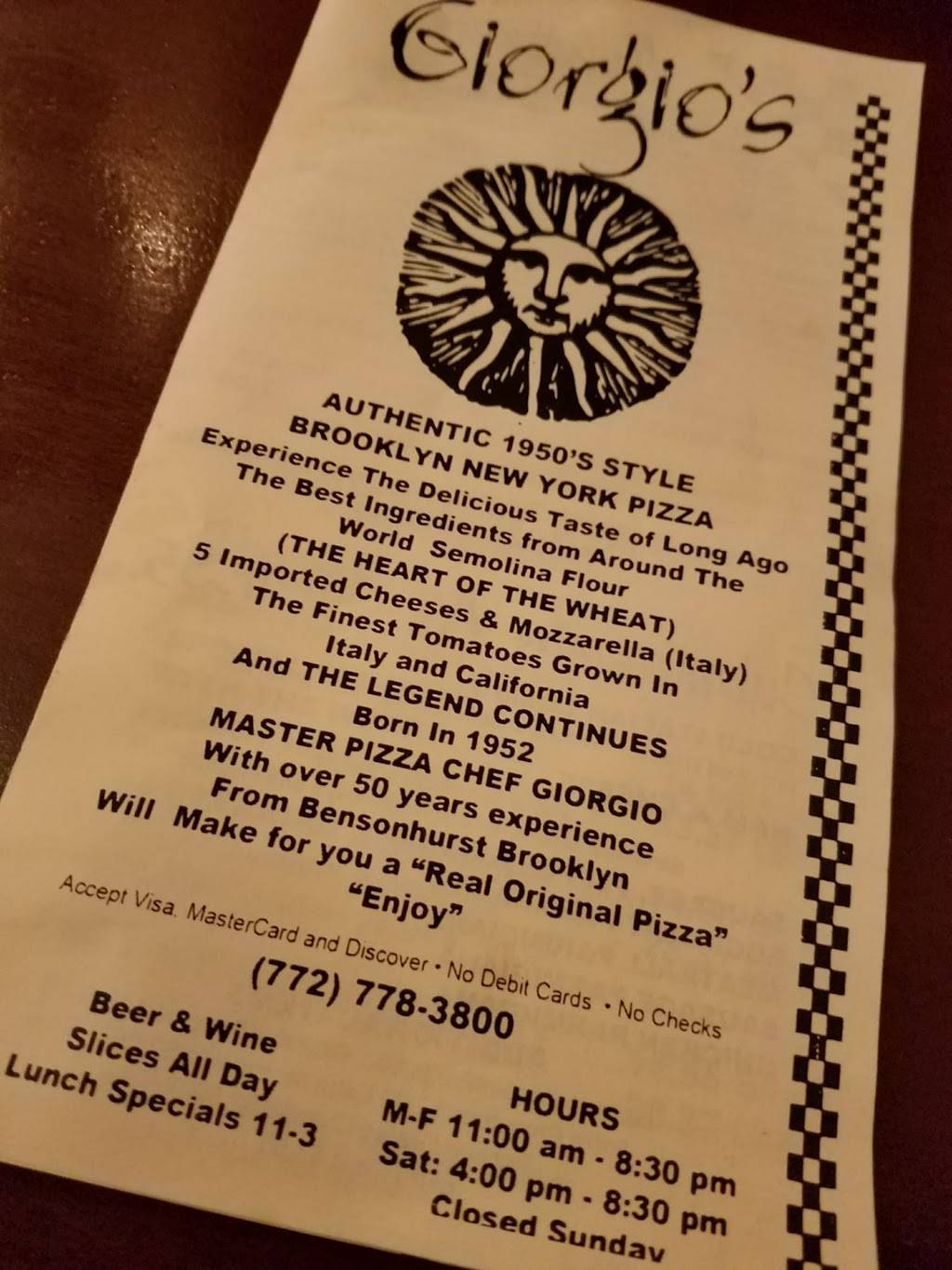 Giorgios New York Pizzeria | restaurant | 955 17th St, Vero Beach, FL 32960, USA | 7727783800 OR +1 772-778-3800