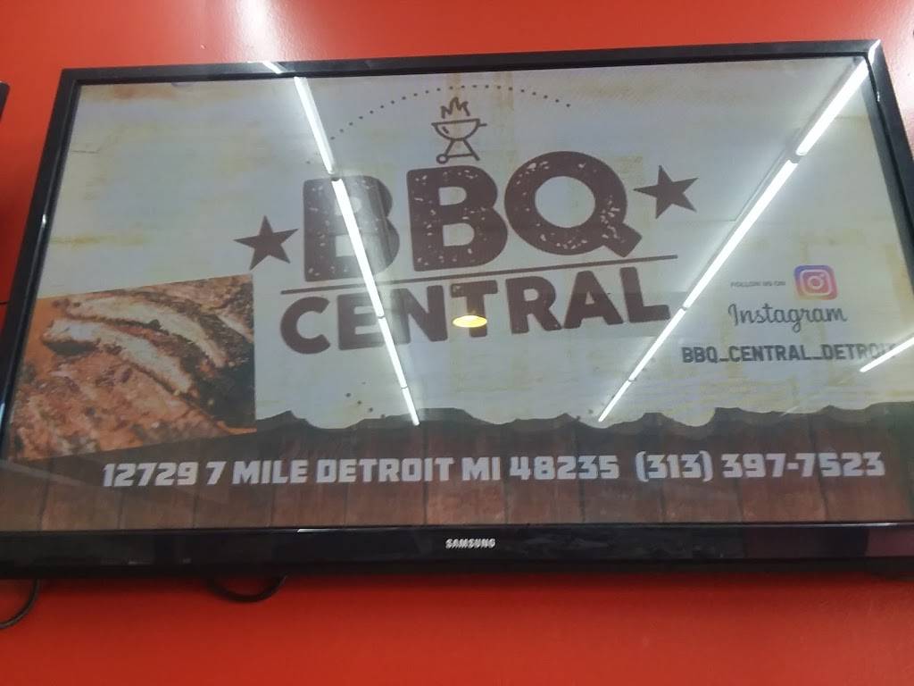 BBQ CENTRAL | restaurant | 12729 W Seven Mile Rd, Detroit, MI 48235, USA | 3133977523 OR +1 313-397-7523