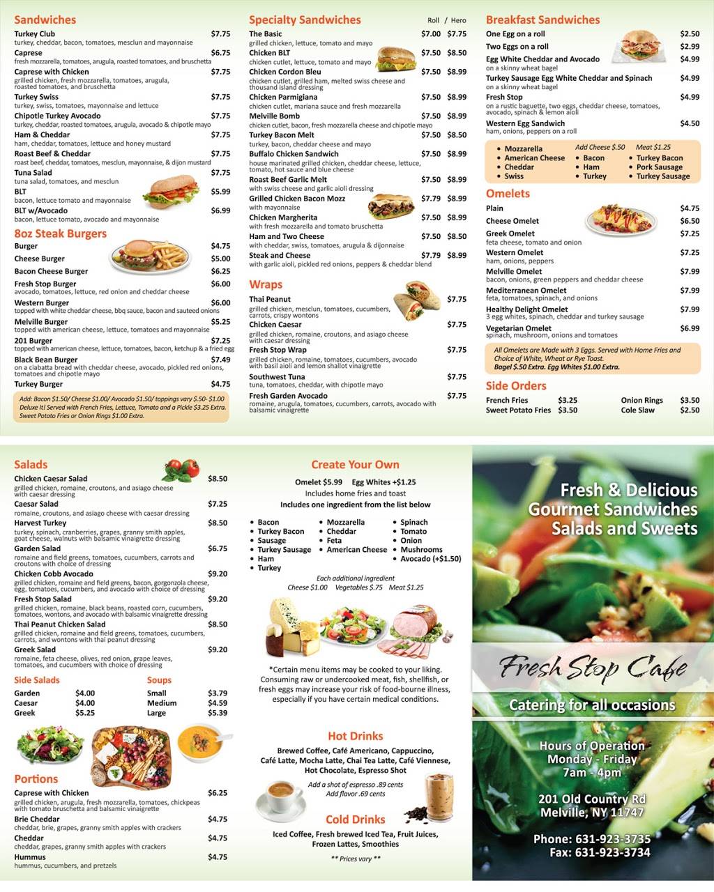 Fresh Stop Cafe | restaurant | 201 Old Country Rd, Melville, NY 11747, USA | 6319233735 OR +1 631-923-3735