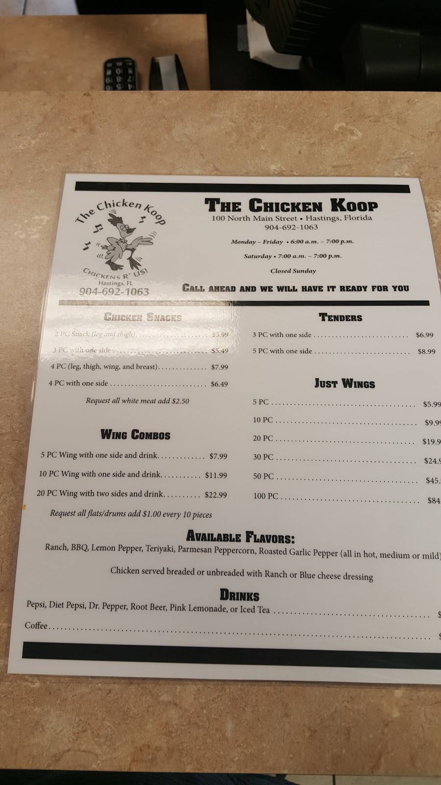 The Chicken Koop | restaurant | 100 S Main St, Hastings, FL 32145, USA | 9046921063 OR +1 904-692-1063