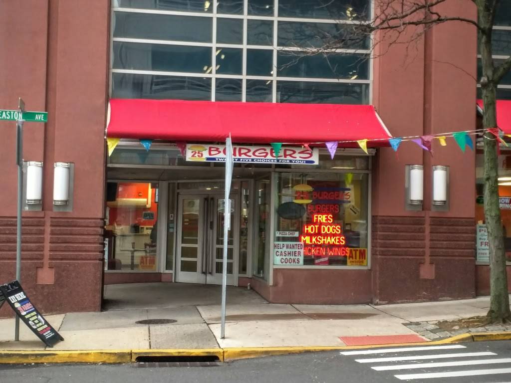 25 Burgers & Pizza | restaurant | 4 Easton Ave, New Brunswick, NJ 08901, USA | 7323529579 OR +1 732-352-9579