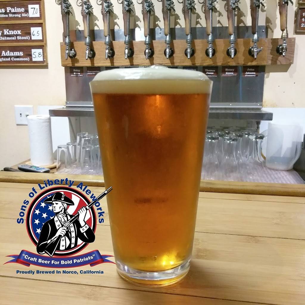 Sons of Liberty Aleworks | restaurant | 1780 Town and Country Dr #101, Norco, CA 92860, USA | 9512781760 OR +1 951-278-1760