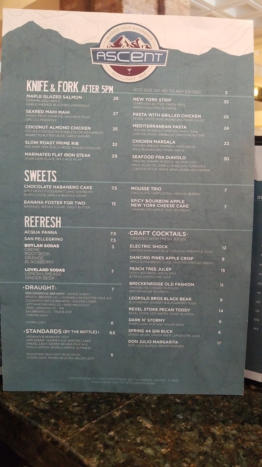 The Ascent Restaurant and Bar | restaurant | 5580 Tech Center Dr, Colorado Springs, CO 80919, USA | 7192601800 OR +1 719-260-1800