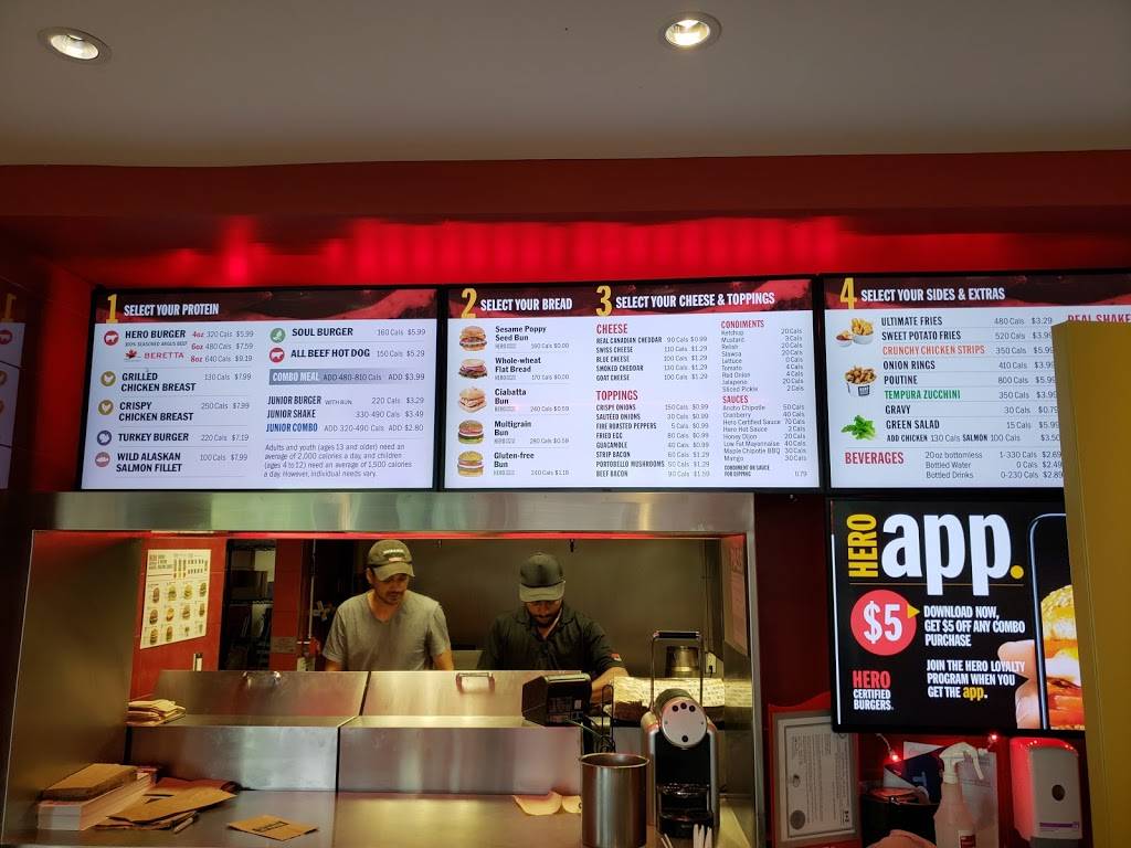 Hero Certified Burgers | restaurant | Scarborough Campus Student Centre, 1265 Military Trail, Scarborough, ON M1C 1A4, Canada | 6478910058 OR +1 647-891-0058