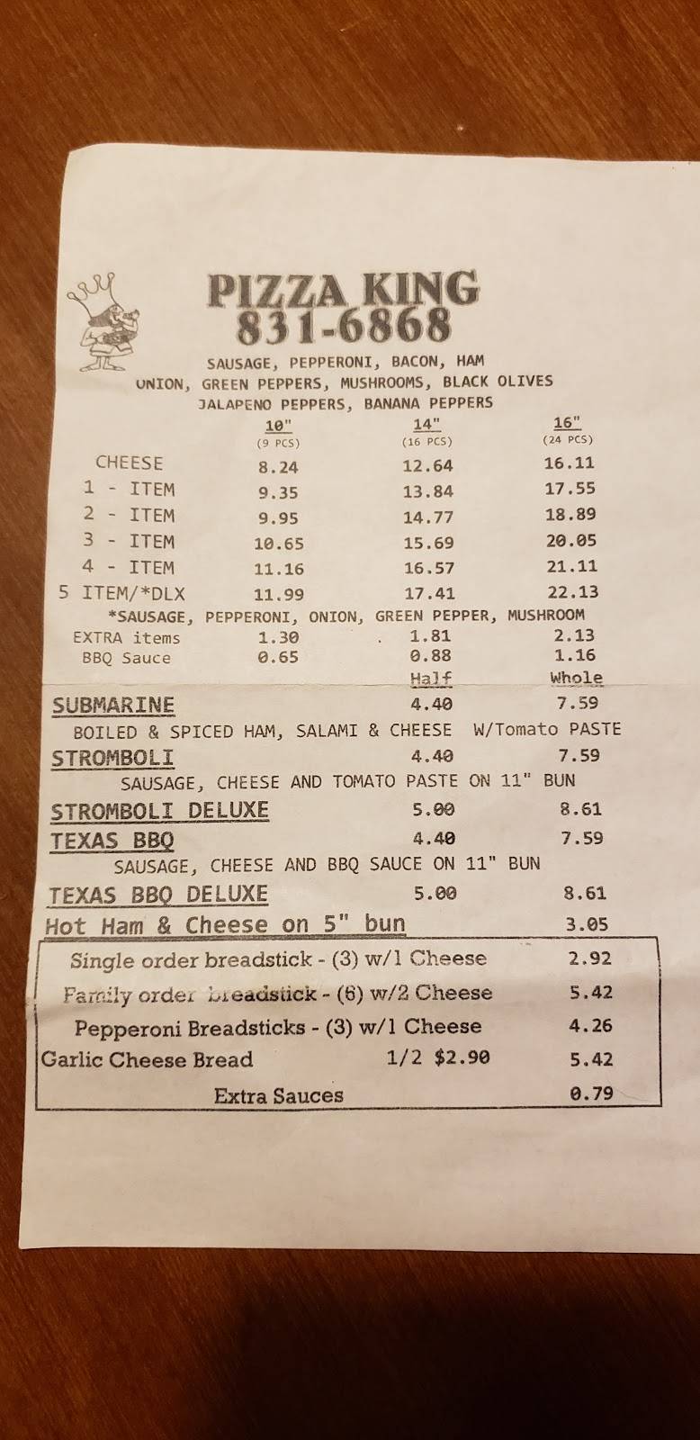 Pizza King Of Mooresville | restaurant | 270 N Monroe St, Mooresville, IN 46158, USA | 3178316868 OR +1 317-831-6868