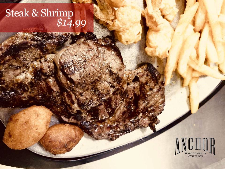 Anchor Seafood Grill & Oyster Bar | restaurant | 6031 High St W, Portsmouth, VA 23703, USA | 7574844244 OR +1 757-484-4244
