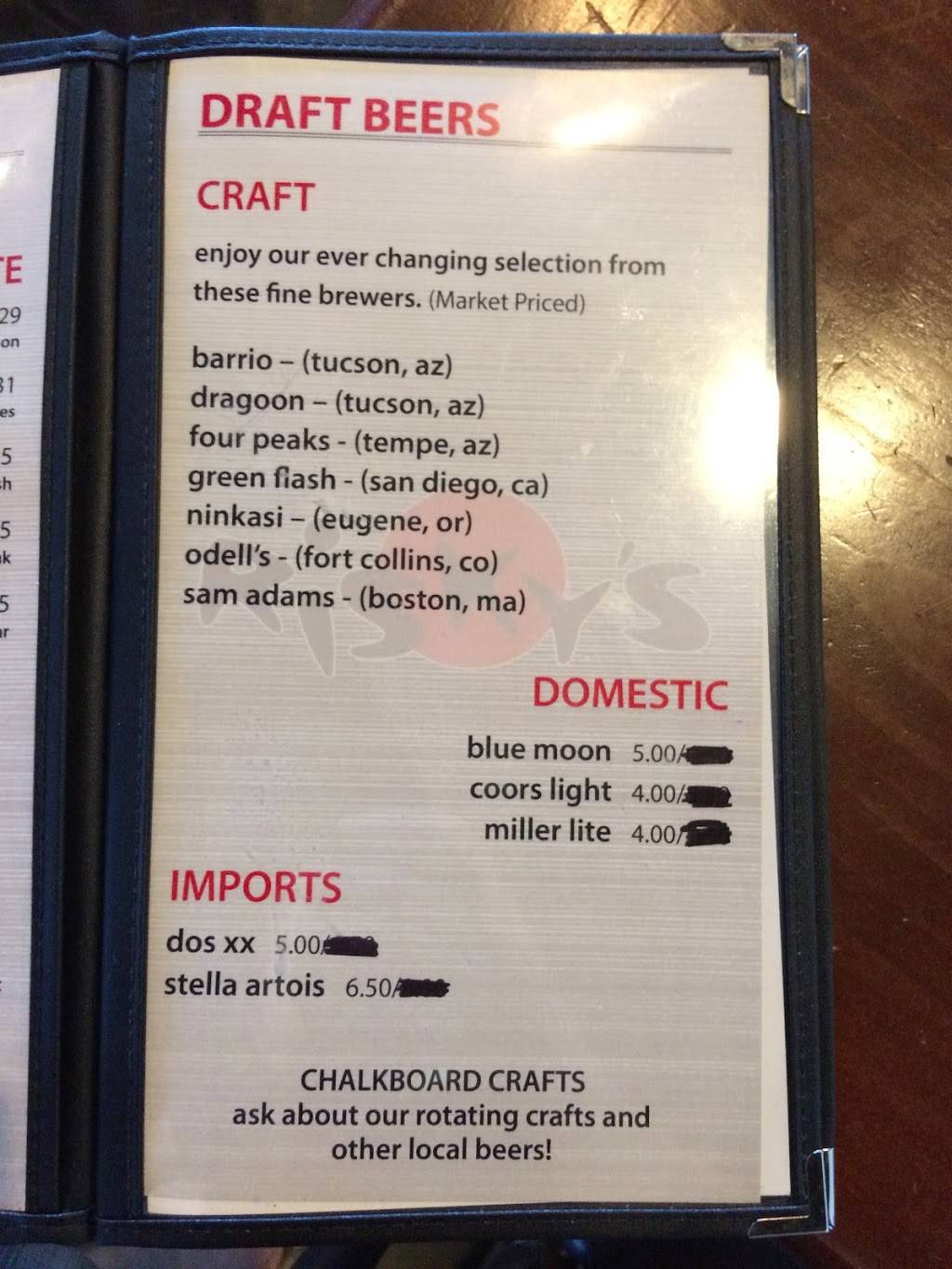 Risky Business Restaurant & Bar | restaurant | 6866 E Sunrise Dr, Tucson, AZ 85750, USA | 5205770021 OR +1 520-577-0021