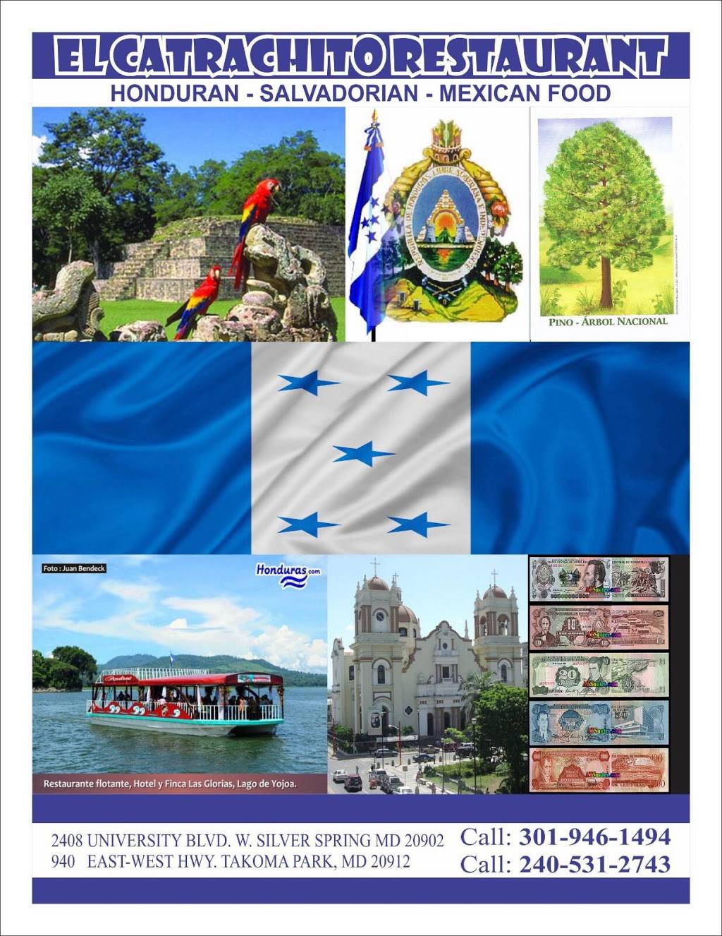 El Catrachito Restaurant | restaurant | 940 East-West Hwy, Takoma Park, MD 20912, USA | 2405312743 OR +1 240-531-2743