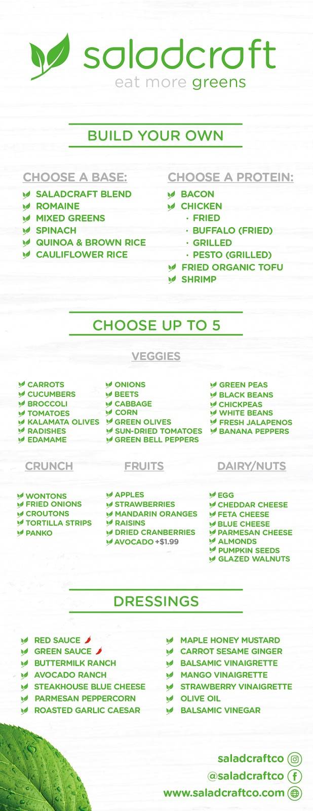 Saladcraft (Middletown) | restaurant | 386 Main St, Middletown, CT 06457, USA | 8603165869 OR +1 860-316-5869