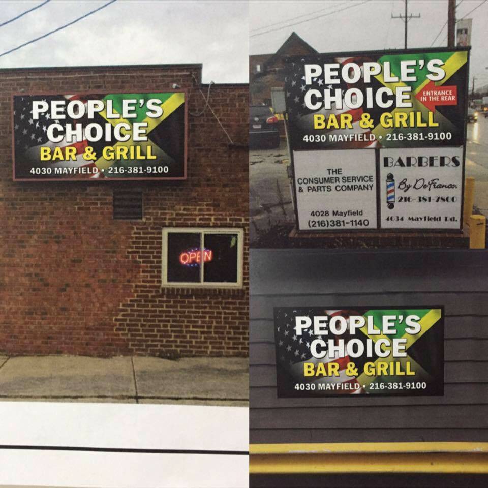 Peoples Choice Bar & Grill | restaurant | 4030 Mayfield Rd, South Euclid, OH 44121, USA | 2163819100 OR +1 216-381-9100