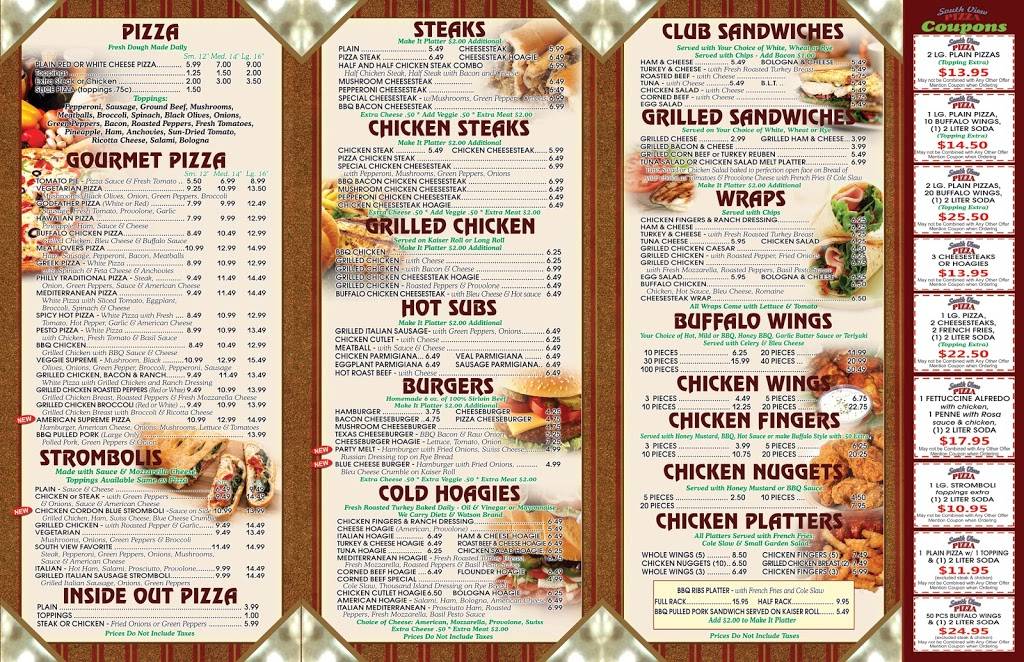 South View Pizza | meal delivery | 367 Durfor St, Philadelphia, PA 19148, USA | 2154672050 OR +1 215-467-2050