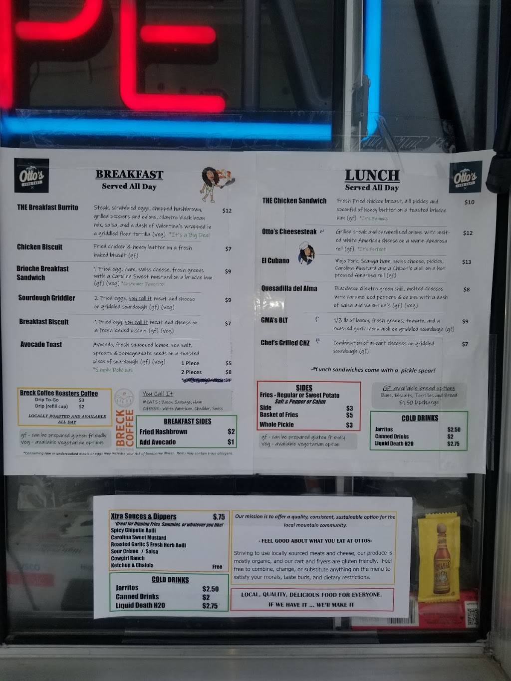 Ottos Food Cart | restaurant | 45 S Main St, Alma, CO 80420, USA | 8436091453 OR +1 843-609-1453