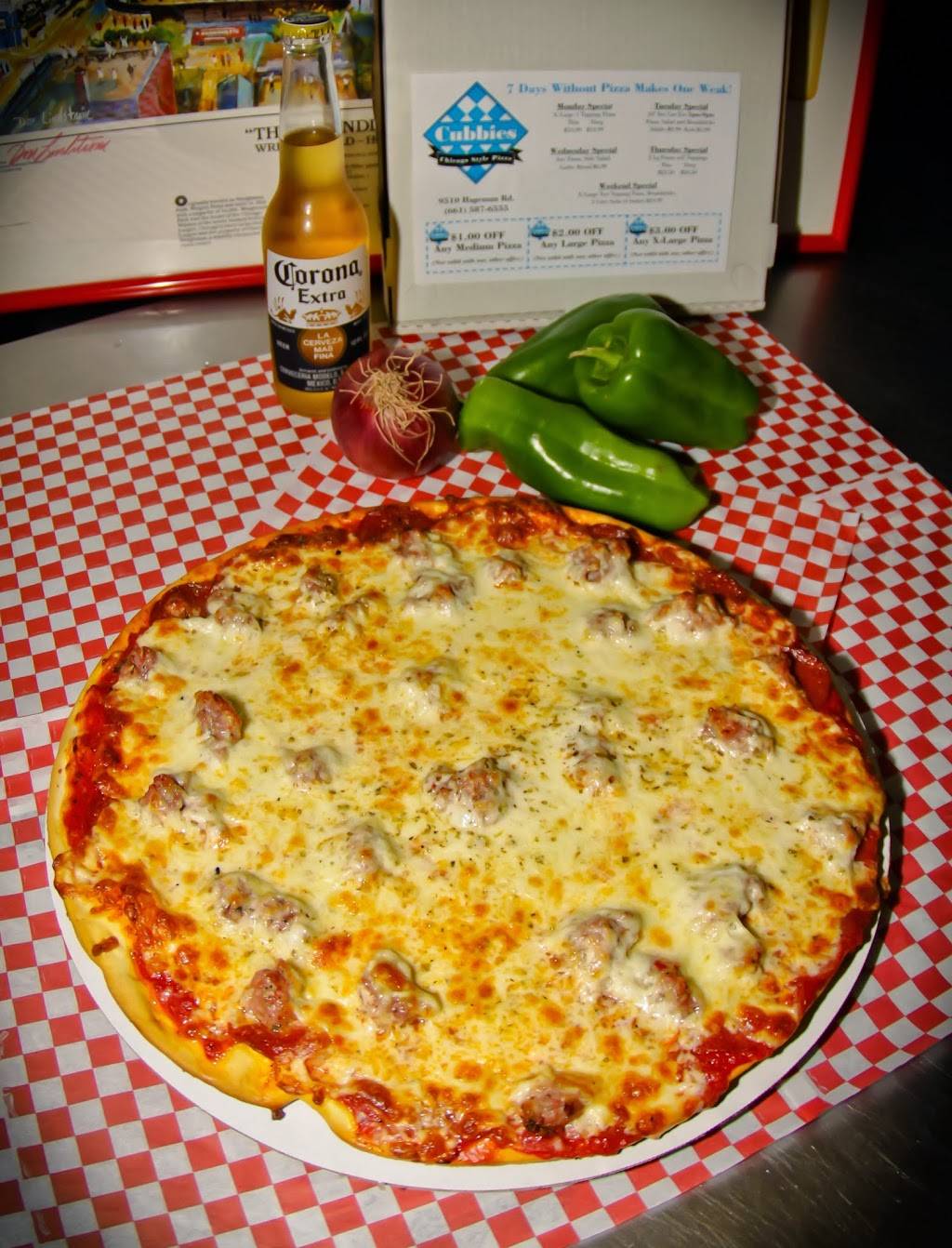 Cubbies Chicago Style Pizza | restaurant | 9510 Hageman Rd, Bakersfield, CA 93312, USA | 6615876555 OR +1 661-587-6555