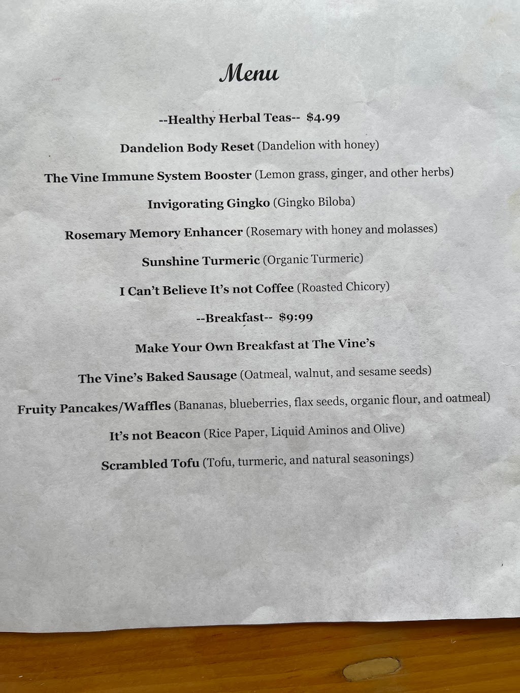 The Vine’s Cafe | restaurant | 721 N Dixie Ave, Cookeville, TN 38501, USA | 9312922235 OR +1 931-292-2235