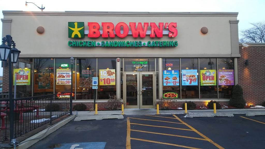 Browns Chicken | restaurant | 3949 Oakton St, Skokie, IL 60076, USA | 8476747141 OR +1 847-674-7141