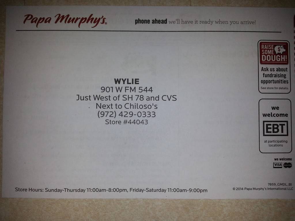 Papa Murphys Take N Bake Pizza | meal takeaway | 901 FM 544 #200, Wylie, TX 75098, USA | 9724290333 OR +1 972-429-0333
