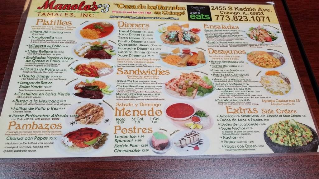 Manolos Tamales | restaurant | 2455 S Kedzie Ave, Chicago, IL 60623, USA | 7738231071 OR +1 773-823-1071