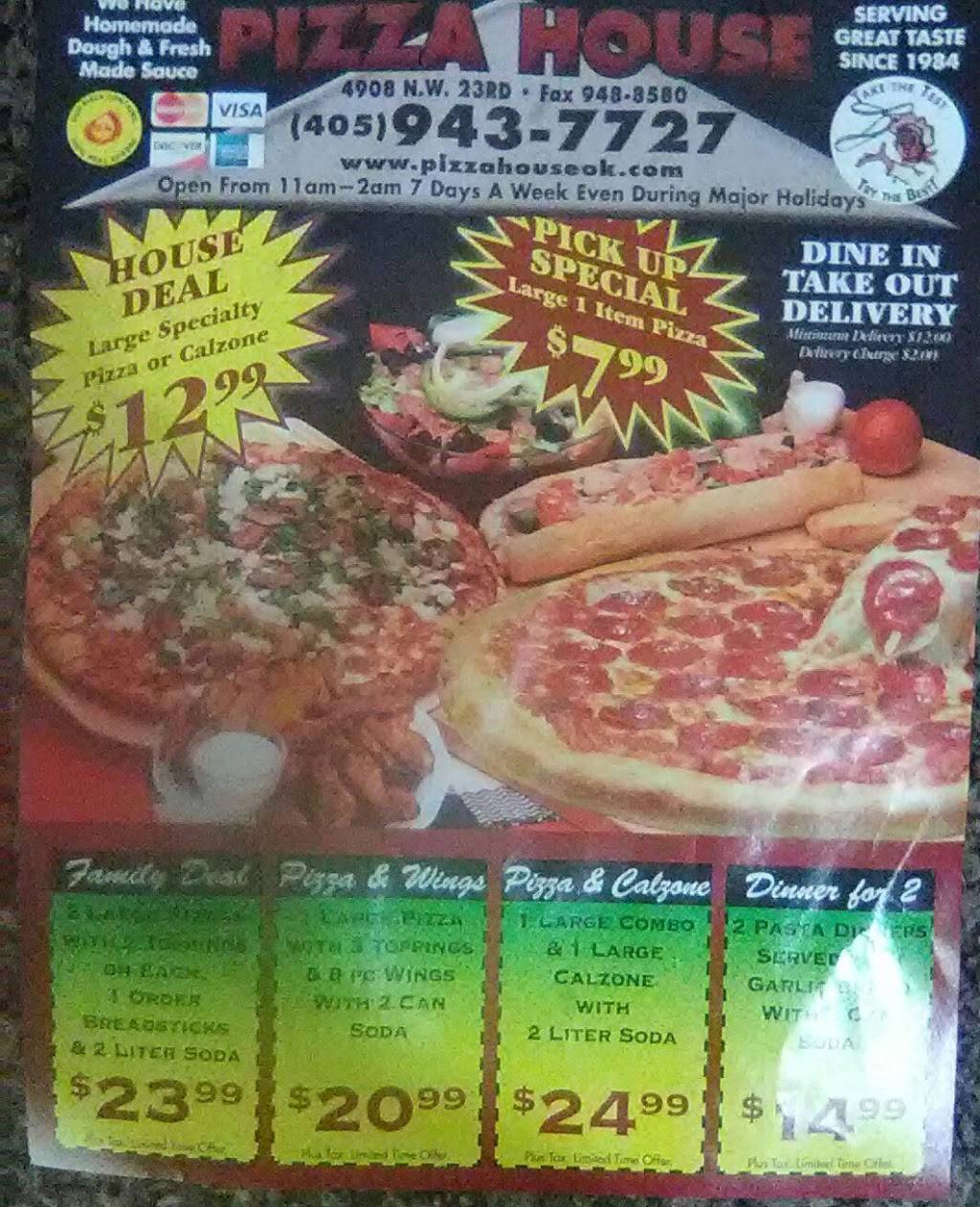 Pizza House | restaurant | 4908 NW 23rd St, Oklahoma City, OK 73127, USA | 4059437727 OR +1 405-943-7727