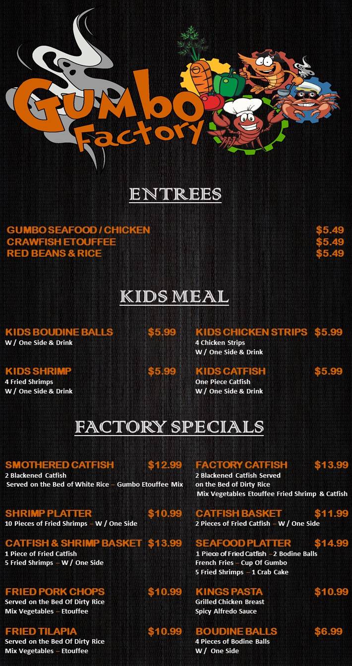 GUMBO FACTORY | restaurant | 3250 Old Spanish Trail Ste B, Houston, TX 77021, USA | 7137380847 OR +1 713-738-0847