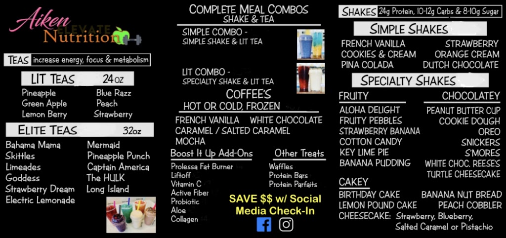 Aiken Nutrition | restaurant | 116 Pendleton St SW, Aiken, SC 29801, USA | 8033085560 OR +1 803-308-5560