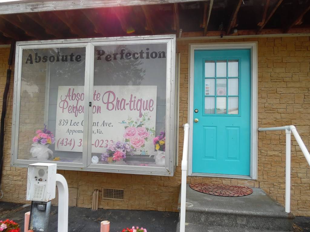 Absolute Perfection Bra-Tique | restaurant | 839 Lee-Grant Ave, Appomattox, VA 24522, USA | 4343520233 OR +1 434-352-0233