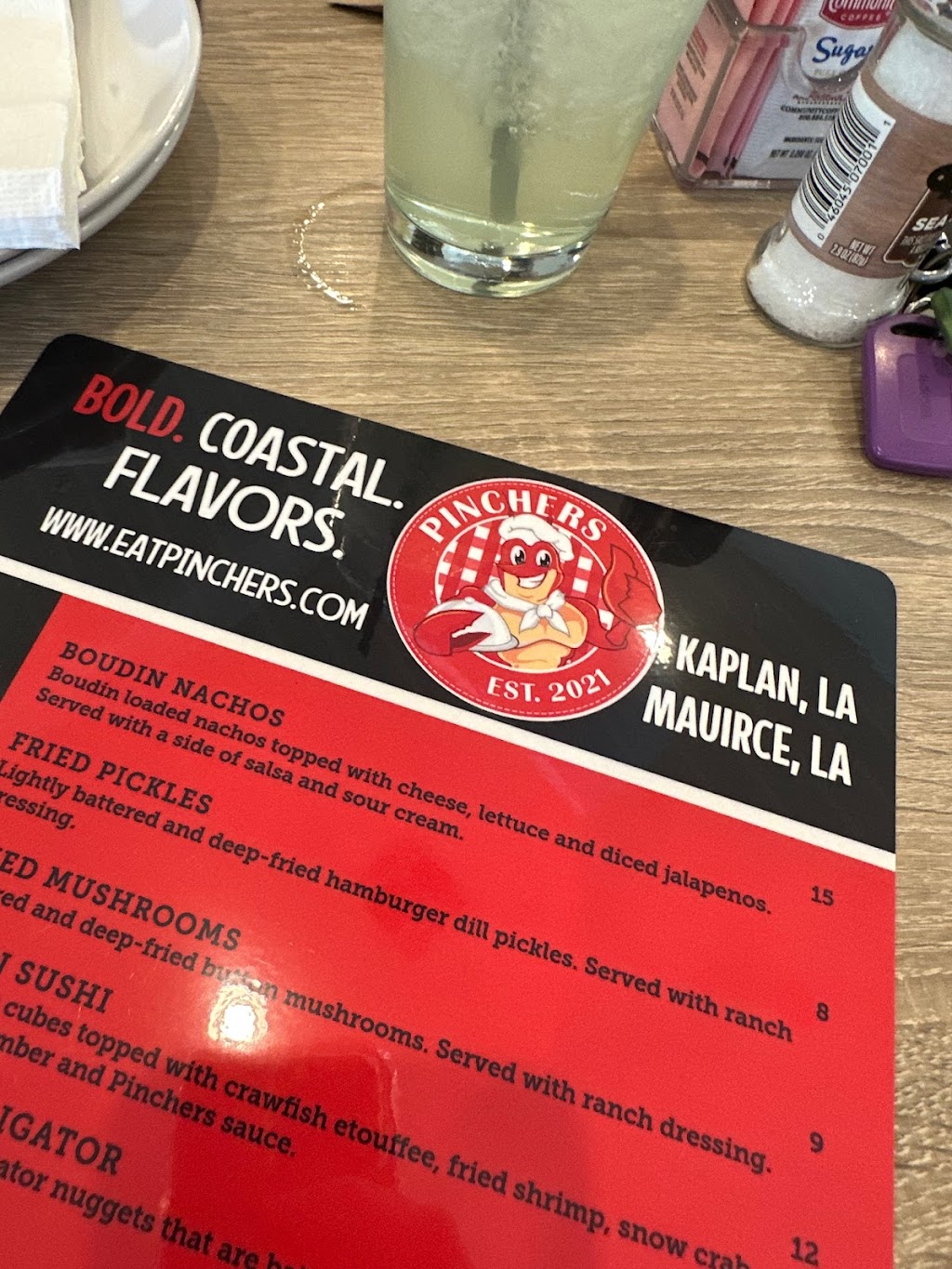 Pinchers | restaurant | 9511 Maurice Ave, Maurice, LA 70555, USA | 3377408888 OR +1 337-740-8888