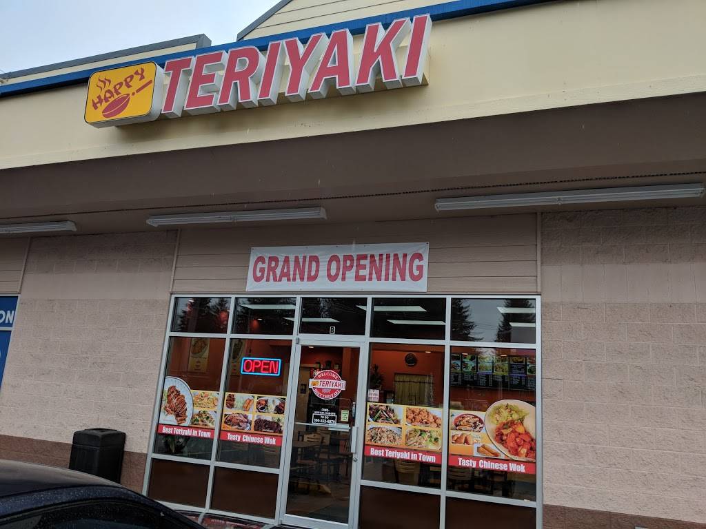 Happy Teriyaki | restaurant | 16410 84th St NE ste b, Lake Stevens, WA 98258, USA | 3603226979 OR +1 360-322-6979