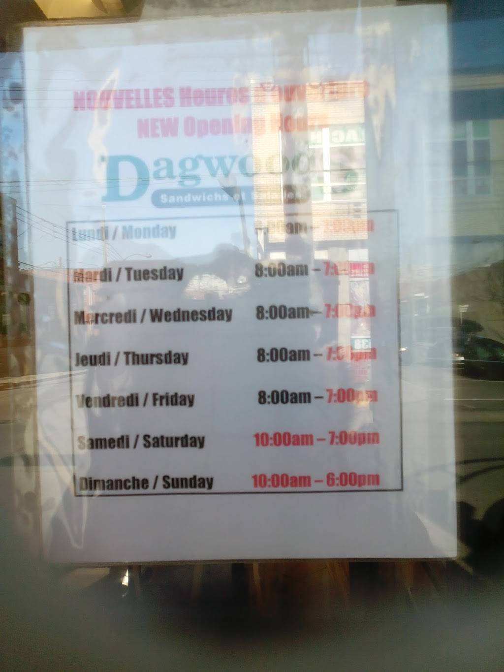 Dagwoods La Sandwicherie | restaurant | 1005 Rue Notre Dame, Lachine, QC H8S 2C3, Canada | 5146391212 OR +1 514-639-1212