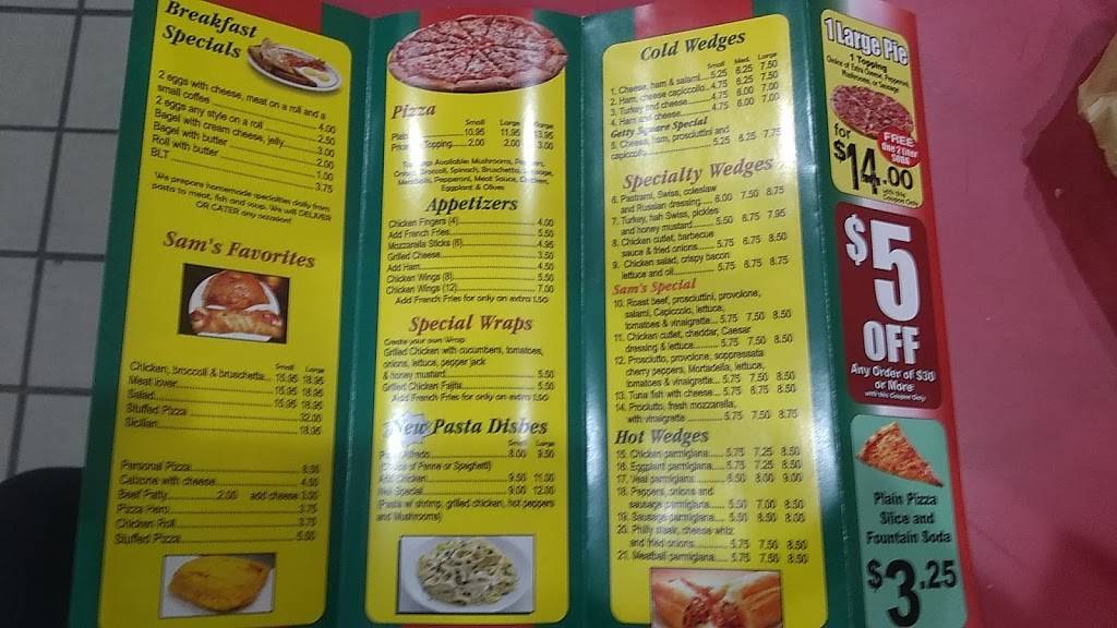Sams Wedges & Pizzeria | restaurant | 17 N Broadway, Yonkers, NY 10701, USA | 9144760253 OR +1 914-476-0253