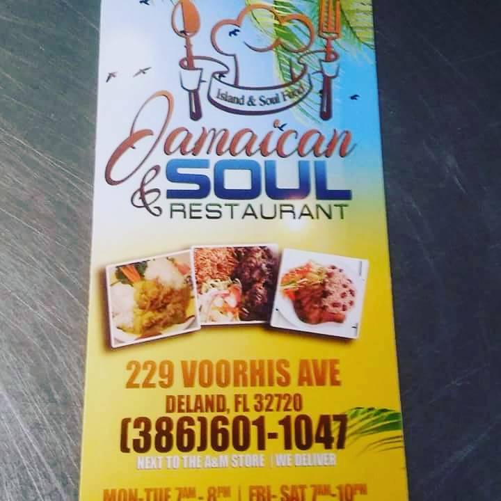 Jamaican and Soul Restaurant | restaurant | 229 E Voorhis Ave, DeLand, FL 32724, USA | 3866011047 OR +1 386-601-1047