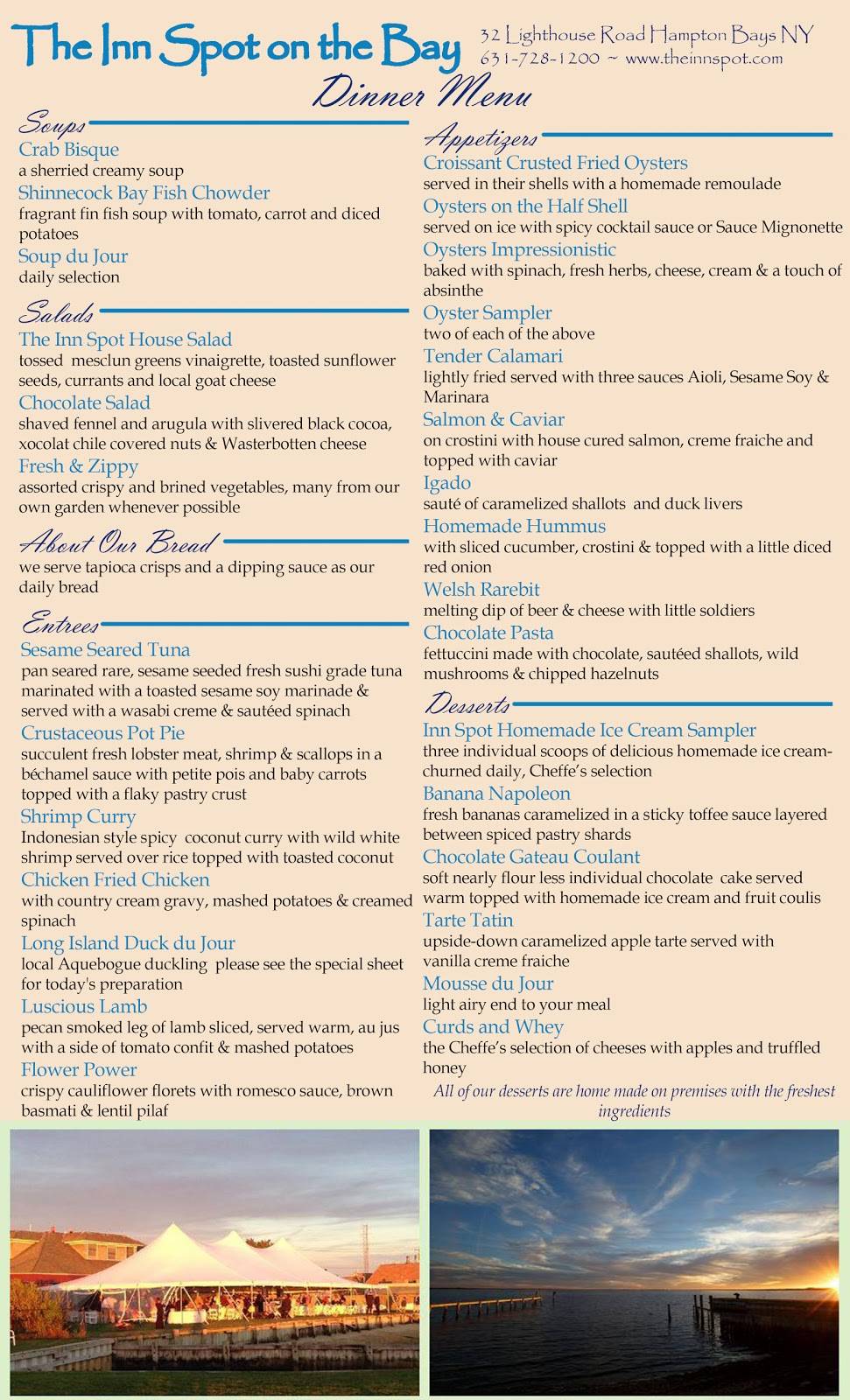 The Inn Spot on the Bay | restaurant | 32 Lighthouse Rd, Hampton Bays, NY 11946, USA | 6317281200 OR +1 631-728-1200