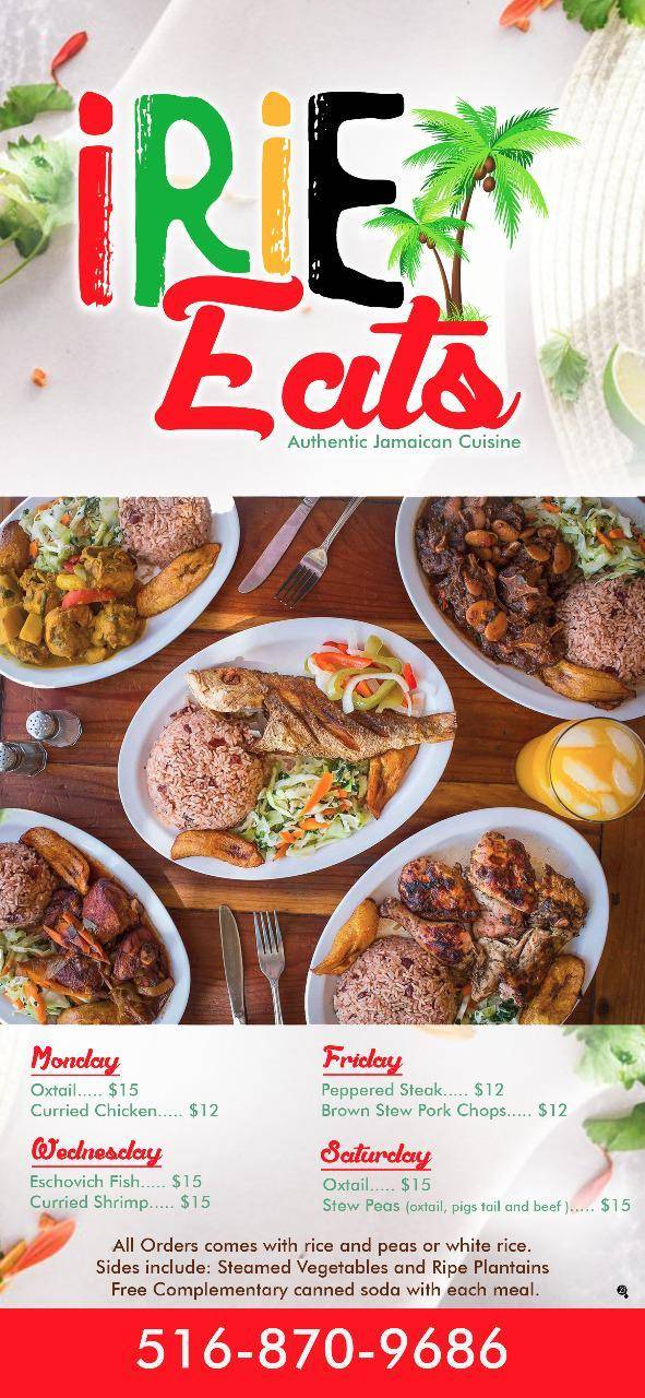 Irie Eats | restaurant | Beverly Rd, Hempstead, NY 11550, USA | 5162569004 OR +1 516-256-9004
