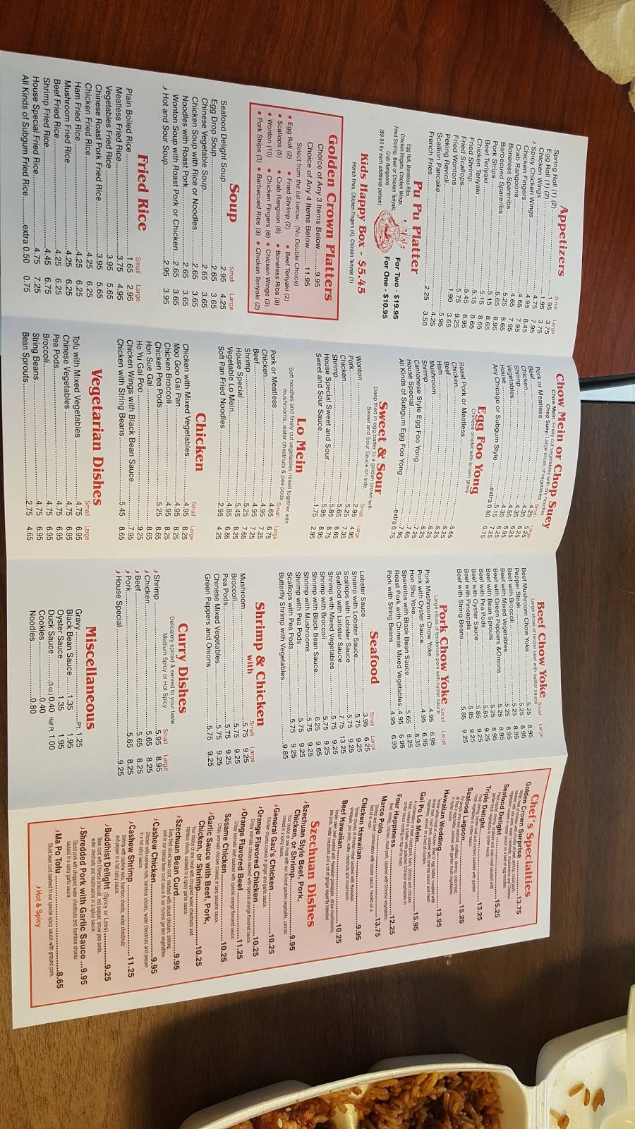 Golden Crown II Restaurant | restaurant | 95 Boston Rd #3, North Billerica, MA 01862, USA | 9786678108 OR +1 978-667-8108