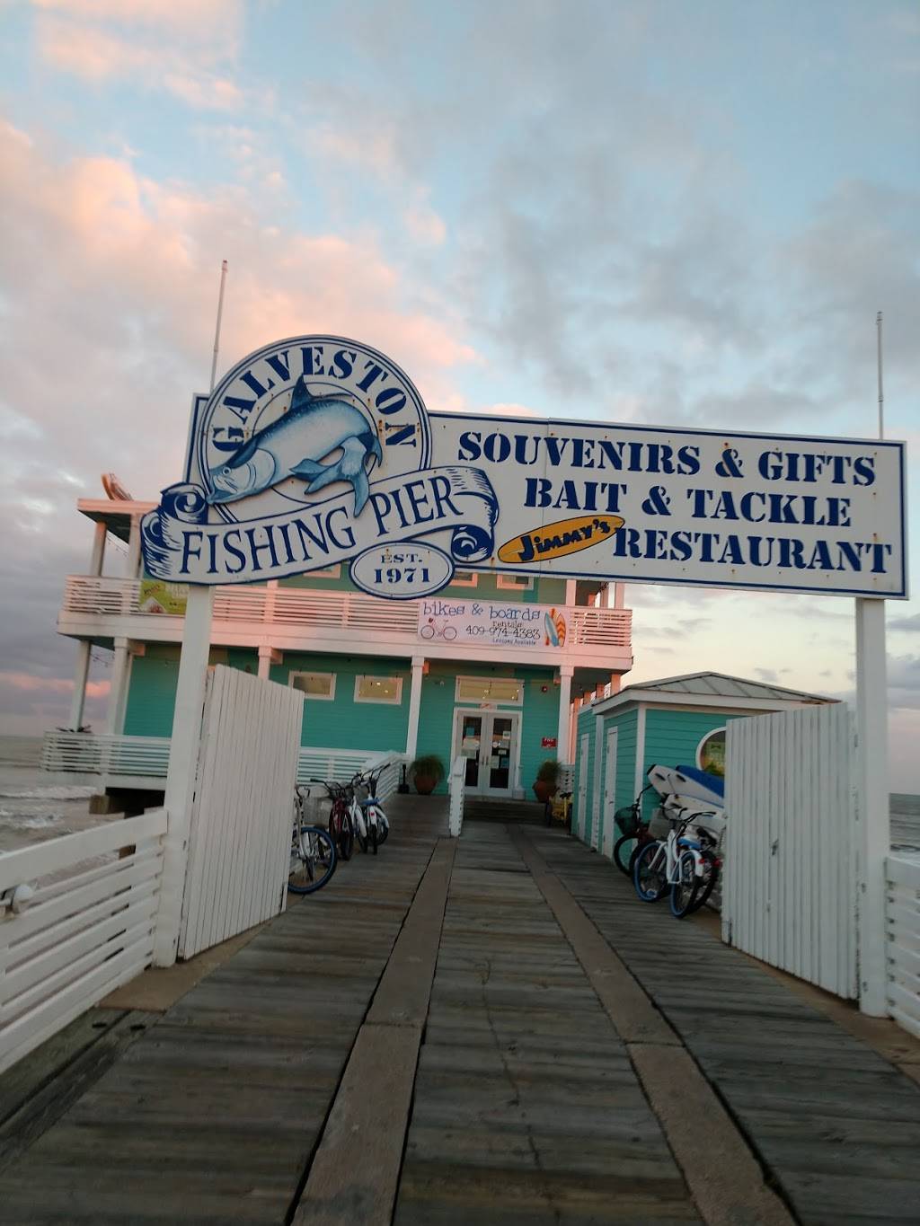 Jimmys on the Pier | restaurant | 9001 Seawall Blvd, Galveston, TX 77554, USA | 4099744726 OR +1 409-974-4726