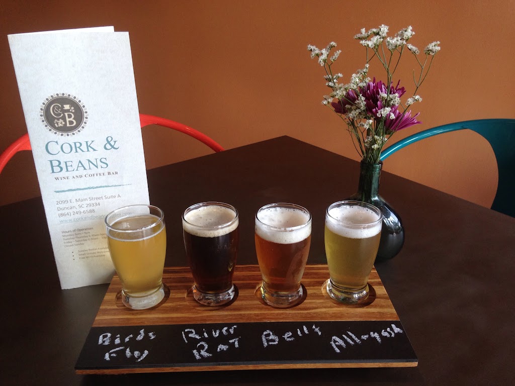Cork & Beans - Wine and Coffee Bar | cafe | 2099 E Main St, Duncan, SC 29334, USA | 8642496588 OR +1 864-249-6588