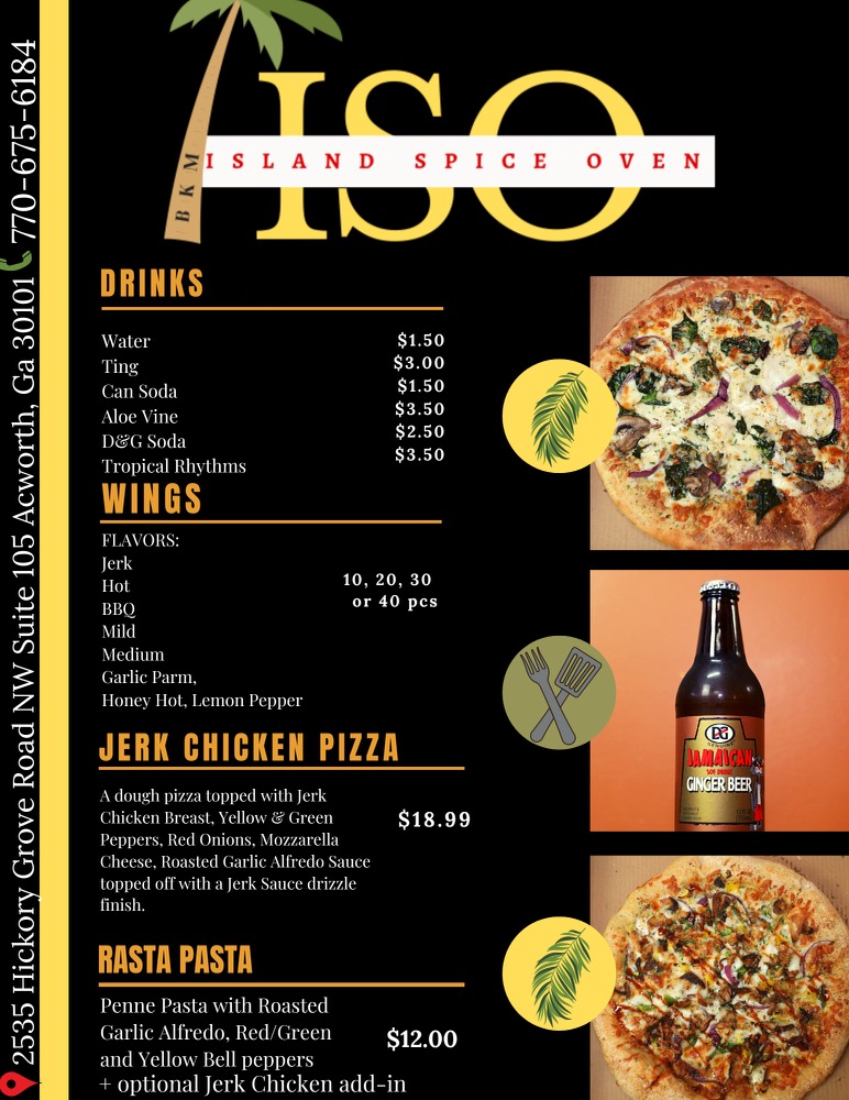 ISO Island Spice Oven | restaurant | 2535 Hickory Grove Rd NW suite 105, Acworth, GA 30101, USA | 7706756184 OR +1 770-675-6184