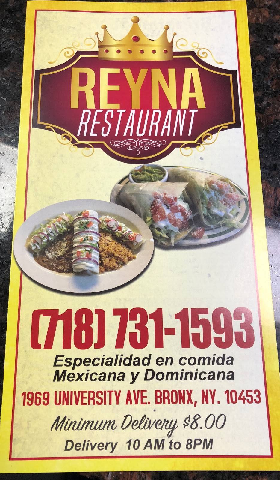 Reina Restaurant | restaurant | 1969 Dr Martin Luther King Jr Blvd, Bronx, NY 10453, USA | 7187311593 OR +1 718-731-1593