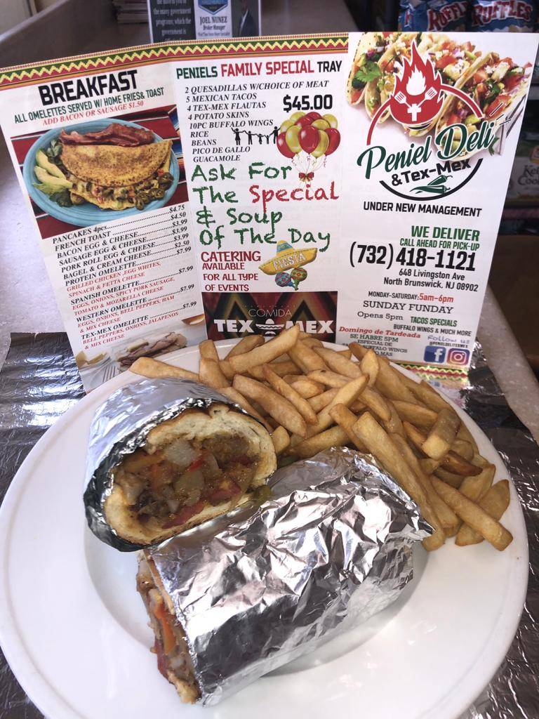 Peniel Deli & Tex-Mex | restaurant | 648 Livingston Ave, North Brunswick Township, NJ 08902, USA | 7328181121 OR +1 732-818-1121