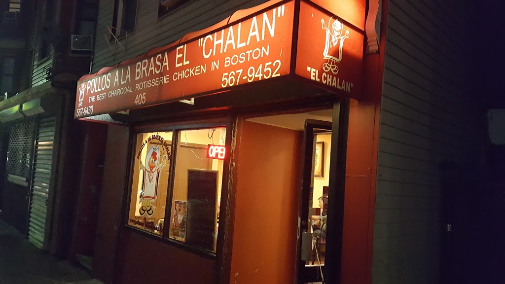 Pollos A La Brasa El Chalan | restaurant | 405 Chelsea St, East Boston, MA 02128, USA | 6175679452 OR +1 617-567-9452
